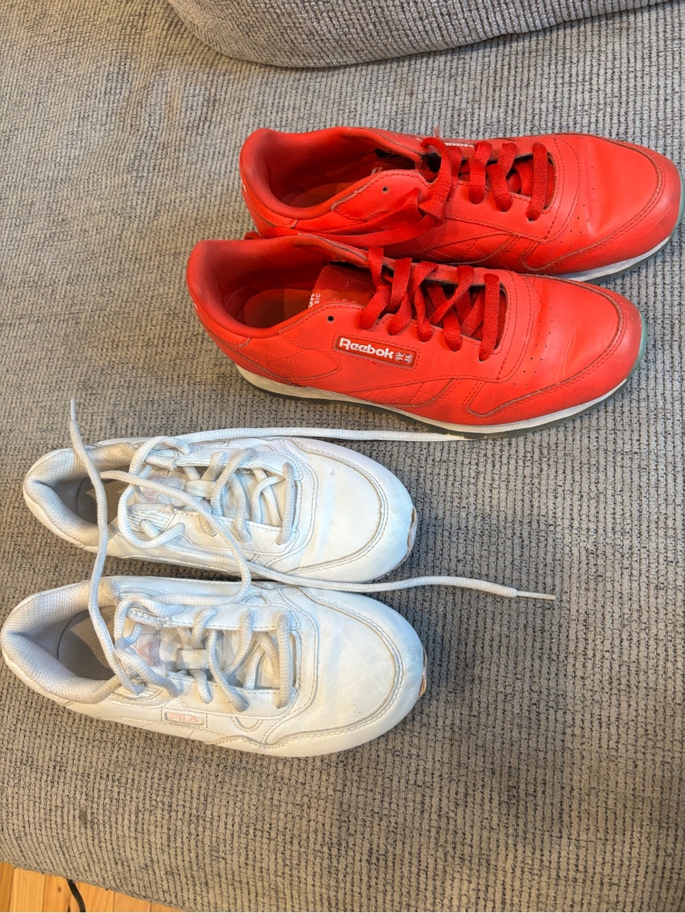 Reebok Kids Red and White Casual Sneakers  and Fila kids sneakers